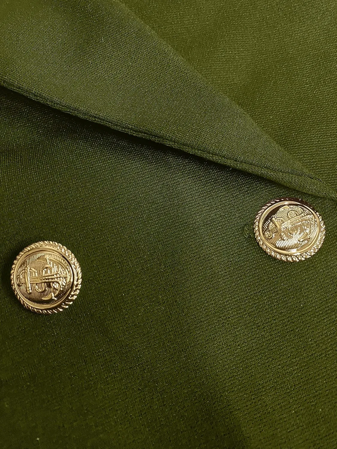 Women's Double Breasted Blazer with Luxe Gold Buttons, Elegant Blazer Jacket Suit