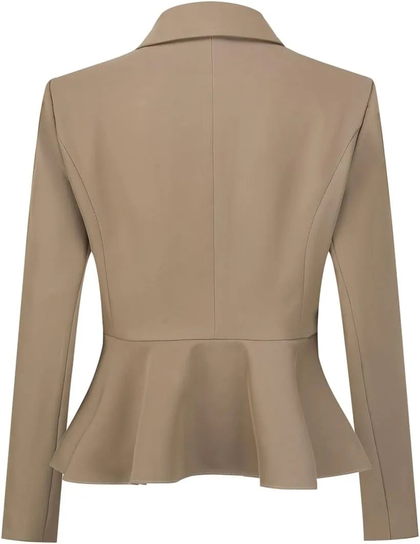 YUNCLOS Women's Double Breasted 2 Piece Suit Set 2 Button Blazer Jacket and Pants