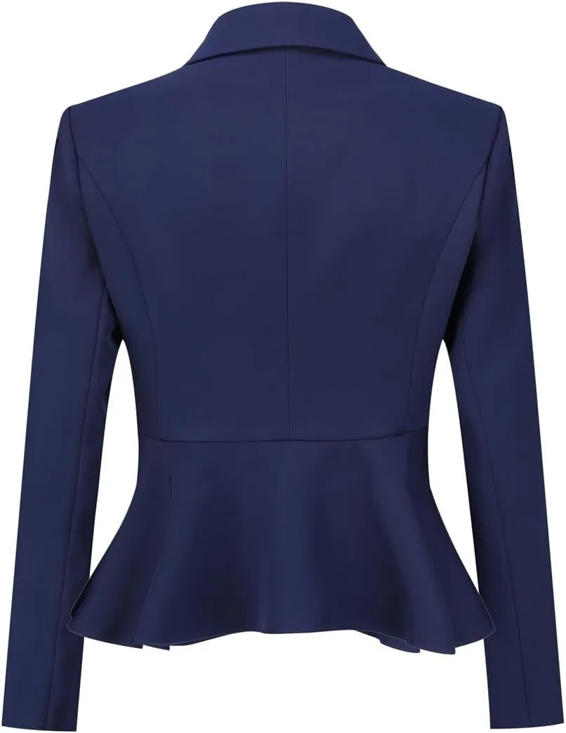 YUNCLOS Women's Double Breasted 2 Piece Suit Set 2 Button Blazer Jacket and Pants