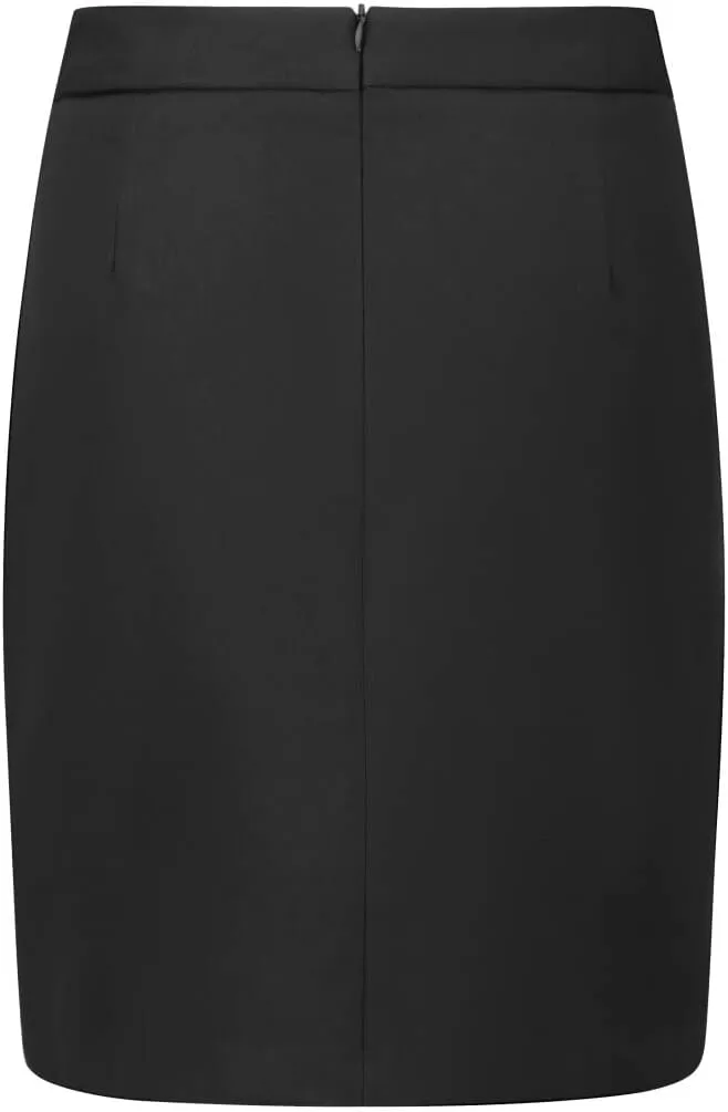 YYNUDA Women's Business Skirt Suit Set Formal Solid Short Sleeve Double Breasted Blazer Suit Set
